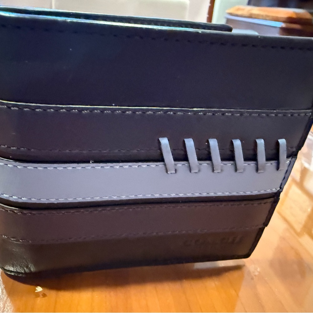Coach Black and Gray Key & Card Holder